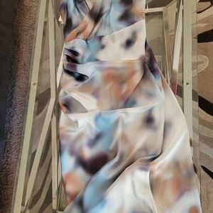 SATIN EFFECT PRINT DRESS